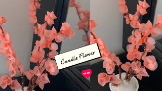 Diy| Candle Flower|Wax Flower Easy and simple-Tiktok Trending Candle  Flower Making