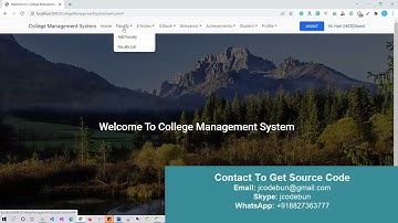 College Management project in java using JSP, Servlet and MYSQL with source code and project report
