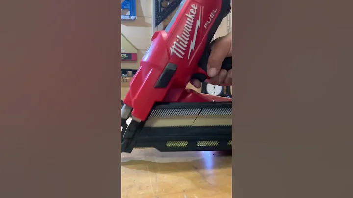 Milwaukee FFN Nailgun 💪🏻 #woodworking #milwaukeetools #milwaukee #carpenter #nailgun #amazing #bam
