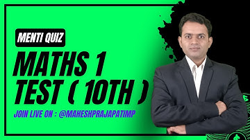 10th Maths 1 Menti Test | First Semester Exam Preparation | Mahesh Prajapati