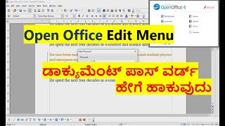 #5 What is an Open Source Software/Open Office Edit Menu/Protect Document/Selection Mode screenshot 4