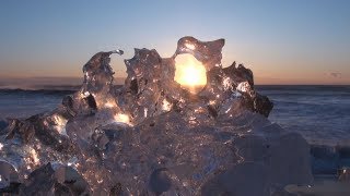 氷の宝石、砂浜一面に 北海道豊頃町