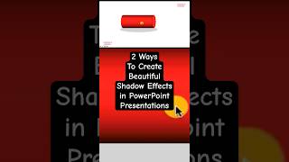How to Create Shadow Effects in #PowerPoint #Presentations (2 Methods) #shorts #shadow #3d #create