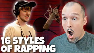 QUADECA IS A BEAST!! | 16 Styles Of Rapping! (Ft. J Cole, MGK, Lil Dicky, NBA Youngboy) | Reaction!!