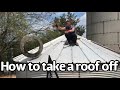 How to take a roof off a grain bin