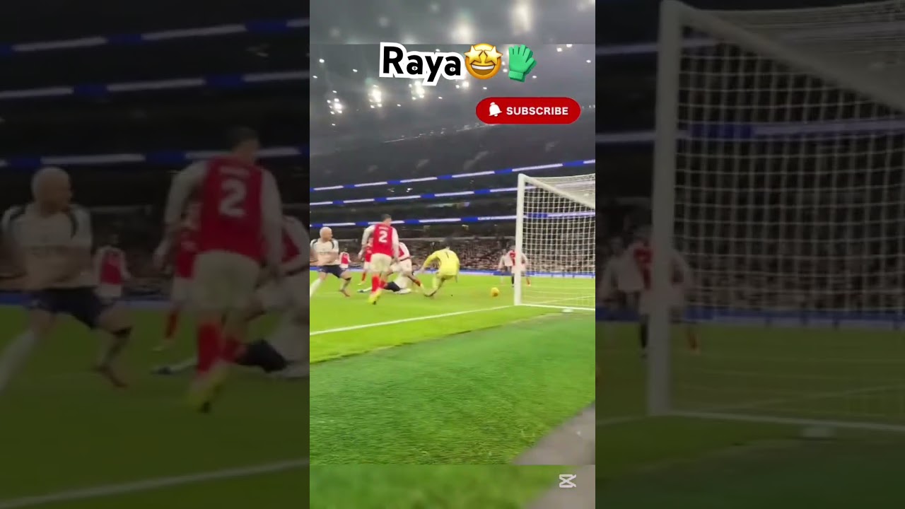 THIS ANGLE OF DAVID RAYA'S GOAL LINE SAVE 😳🚫
