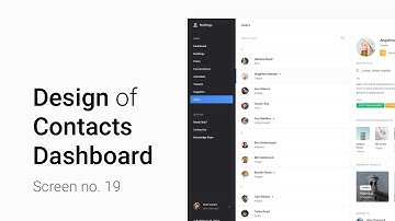 Design of Contact Dashboard UI - Dashboard UI Kit 3.0 (Full Design Timelapse)