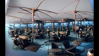 180VR - Robots in the restaurant - (made with AI Stable Diffusion + Deforum) - dont forget headset