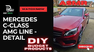 Mercedes C-Class Interior & Exterior, budget maintenance wash DIY / ASMR