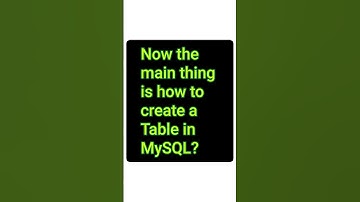 Create a Table in MySQL | SQL Tutorial for Beginners 2023 | Learn SQL in 1 Minute