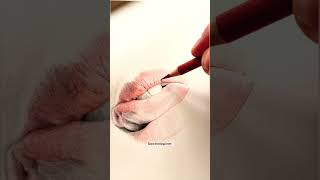 hyper realistic lips drawing#_drawing desire pencil colour#_lips art