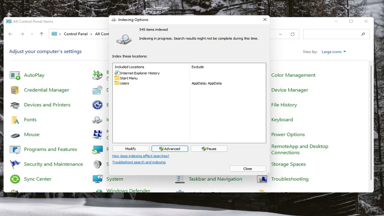 Update Fix Windows 11 Search and Indexing Problems