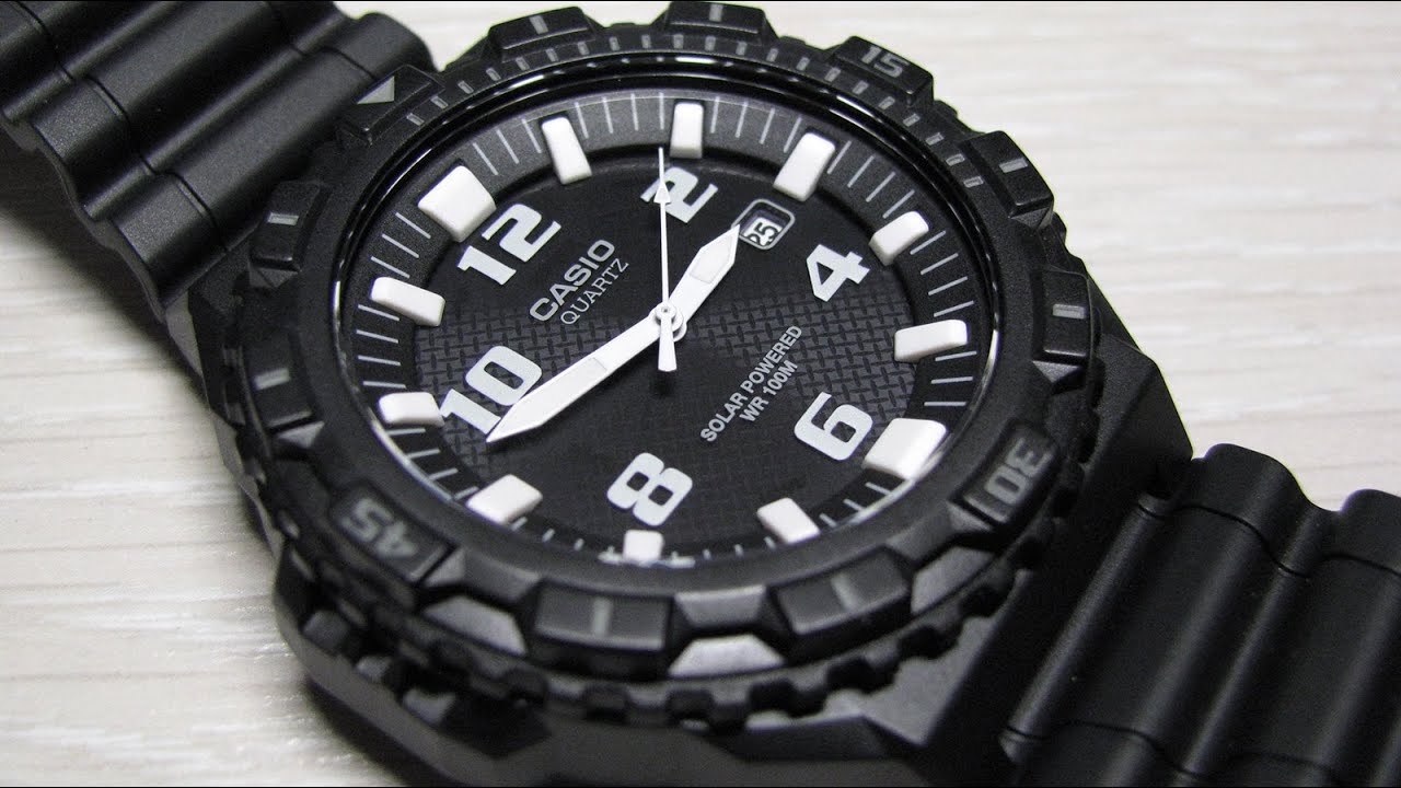 Casio MRW S300H 1BVCF Solar Powered Analog Sport Watch - YouTube