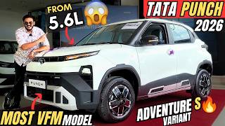 FROM ₹5.6L😱🔥 TATA PUNCH 2026 NEW MODEL😍 Tata Punch 2026 Adventure S Model🤩 Punch 2026 New Model🔥