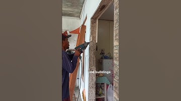 Plaster removal method using a drill machine #building #construction #satisfying