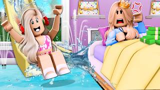 Turning My SPOILED Sisters Room Into A TINY WATERPARK! (Roblox)