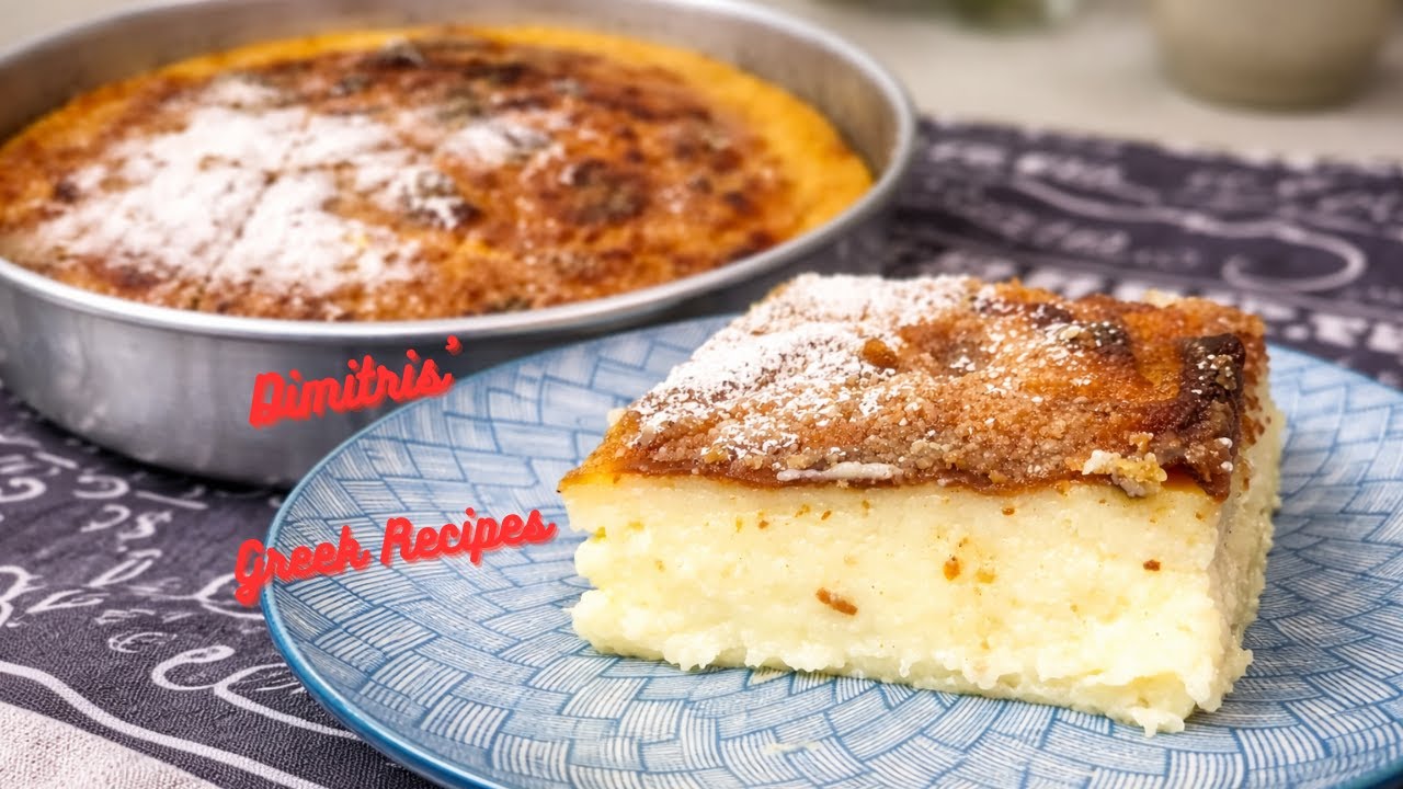 Παραδοσιακή Γαλατόπιτα Τυρινής Χωρίς Φύλλο | Εύκολη & Αφράτη