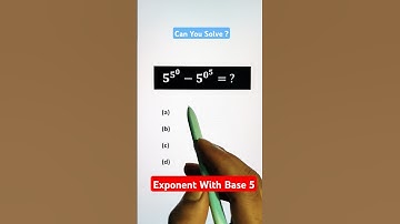 Nice Math Exponent Problem with base 5 #shorts #maths