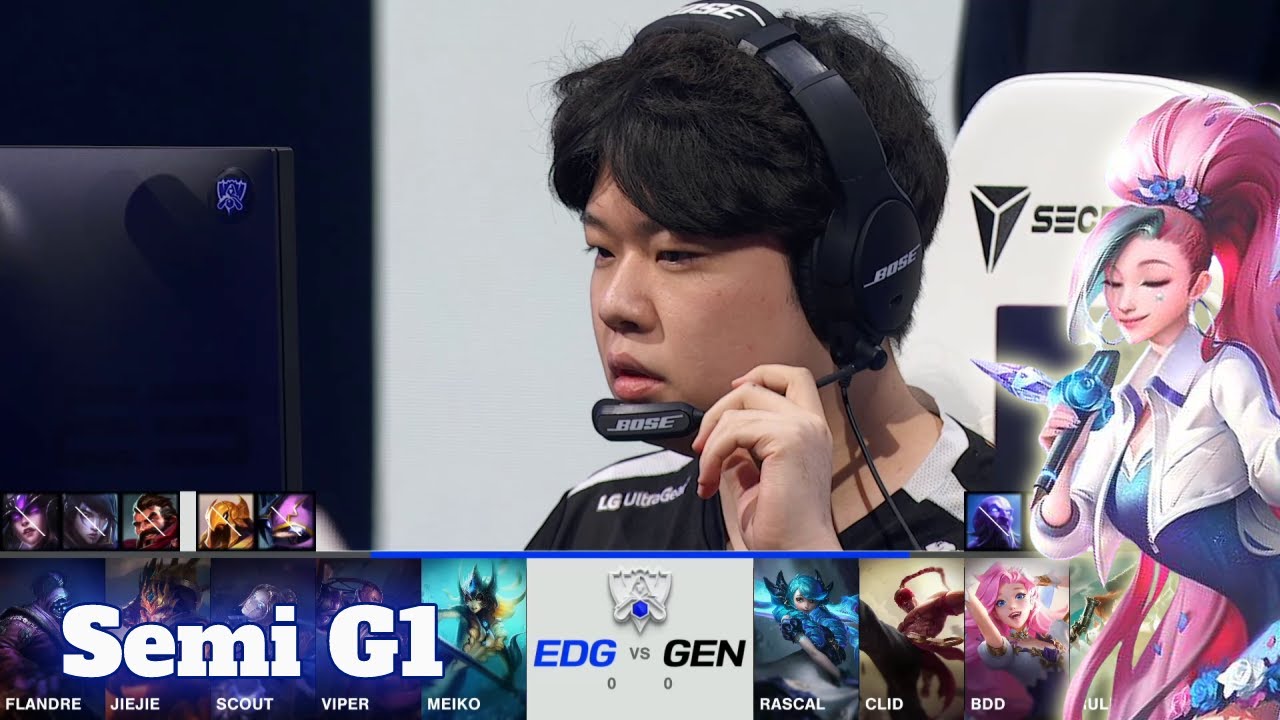 EDG vs GEN - Game 1 | Semi Finals S11 LoL Worlds 2021 | Edward Gaming vs Gen.G - G1 full game