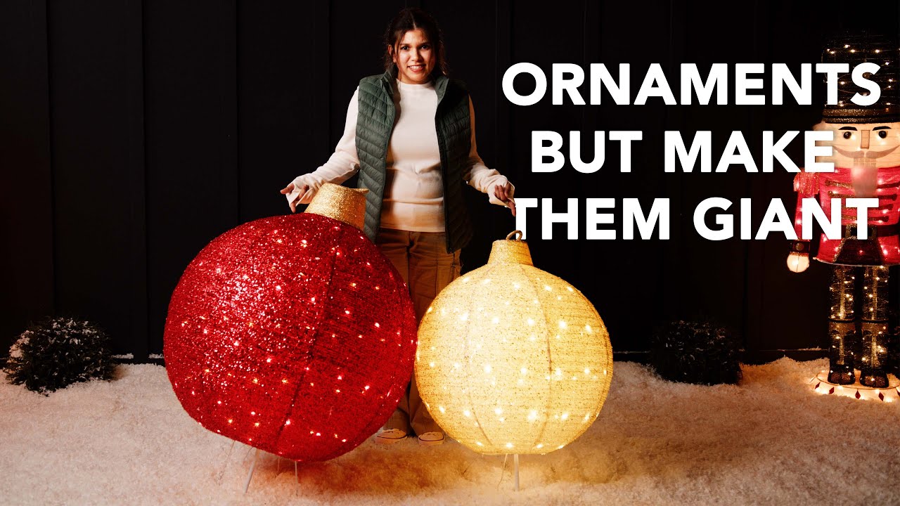 2pc Lighted Pop-Up Christmas Ornaments Decoration w/ 180 LED