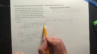Rotational Kinematics Example - A Wheel Spins Faster and Faster - A Physics Problem Solved