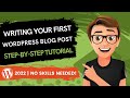 Writing your first wordpress blog post 2022 tutorial