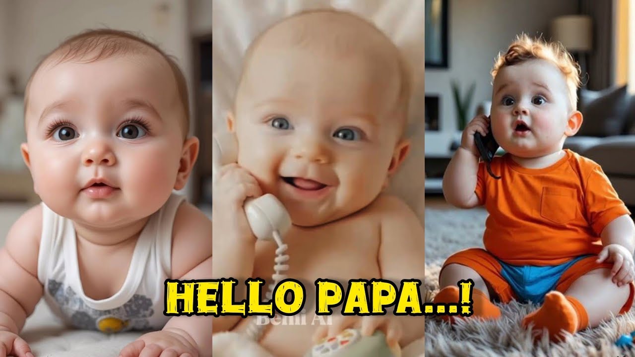 Baby Calling 🥹📞 Baby Calling “Papa” on Phone | Try Not To Smile Challenge - YouTube