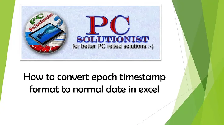 How to convert epoch timestamp format to normal date in excel