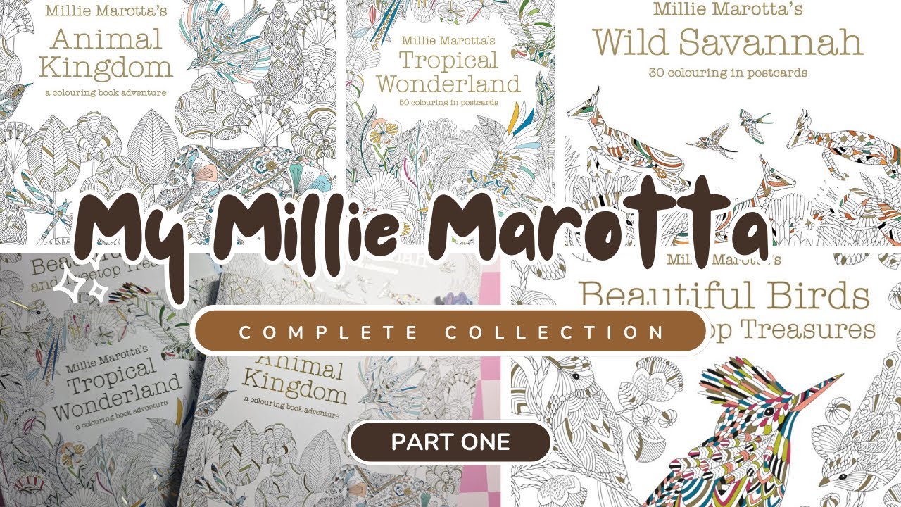 Millie Marotta Completed Pages Collection - Featuring My Very First Adult Colouring Book! Part One 💗
