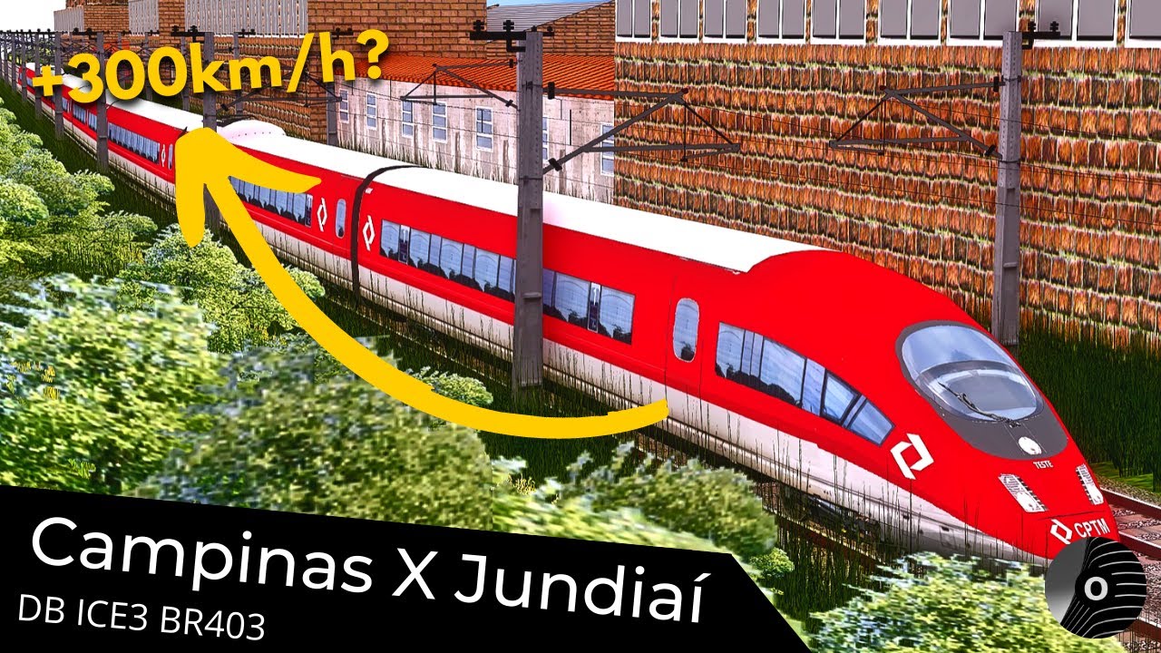 OpenBVE - 300Km/h??? CAMPINAS x JUNDIAÍ com o DB ICE3 BR403!