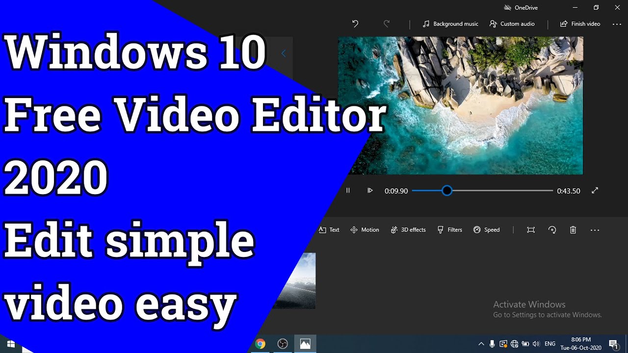 photos windows 10 video editor