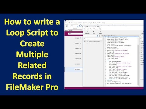 2.7 How to write a Loop Script in FileMaker Pro and create multiple related records