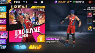 NEW Gold Royale Relaunch Spin 😍 4th Anniversary Special Event - Garena Free Fire 🔥