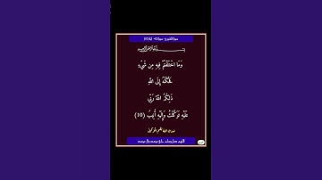 سورة الشورى - سورة 42 - اية 10