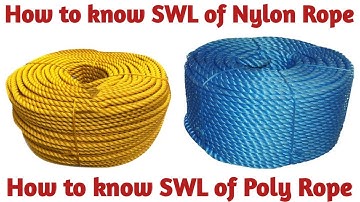 How to know SWL of  Nylon Rope | How to Know SWL of Polypropylene rope |EHS STUDY POINT BY SK |