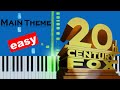 20th century fox theme song slow easy piano synthesia tutorial