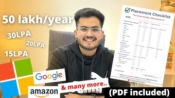 How to study for College Placements? Full CHECKLIST to get into Product Based Companies