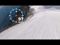 Рекорд скорости на сноуборде! 97км/ч