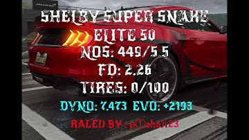 Shelby Super Snake Elite 50 Shift and Tune CSR2