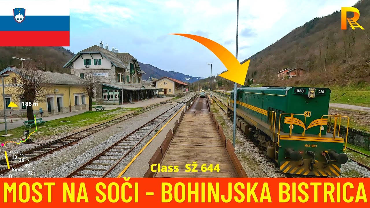 Motorail Train Winter Cab Ride Most na Soči Bohinjska Bistrica (Slo