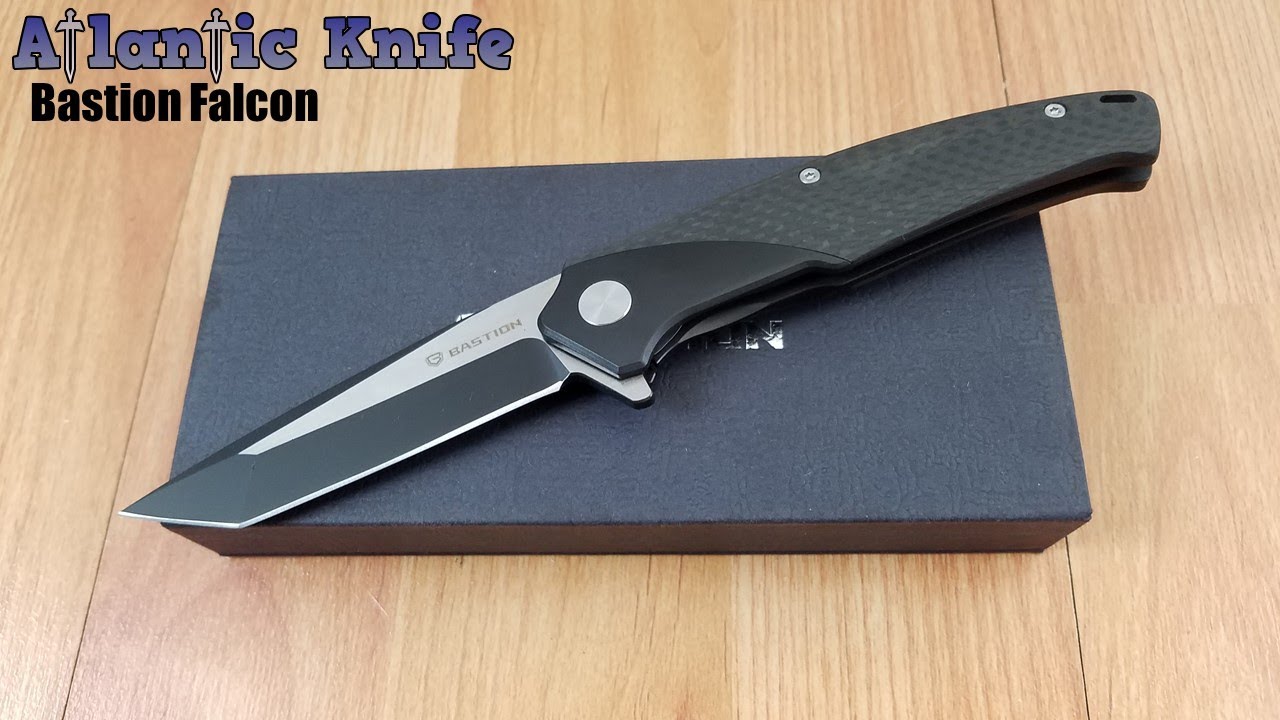 BASTION FALCON CARBON FIBER FRAMELOCK D2 FOLDING KNIFE 227 YouTube