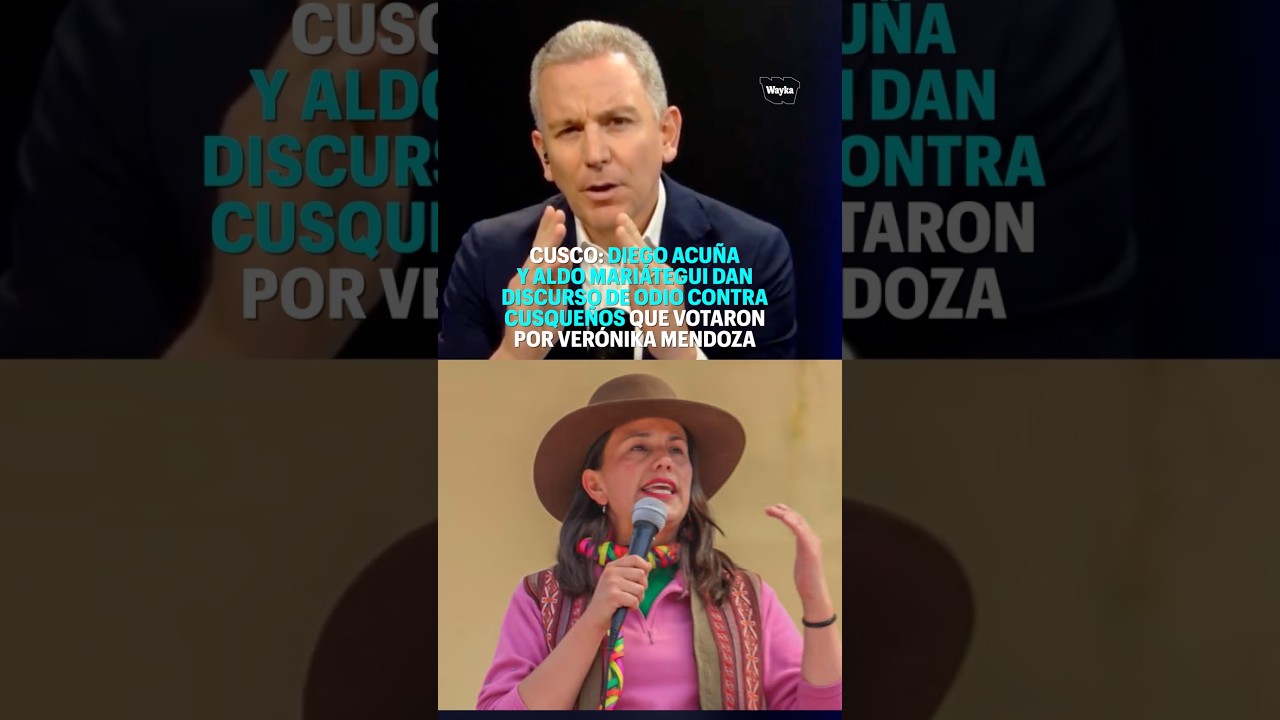 Aldo Mariátegui y Diego Acuña dan discursos de odio contra cusqueños que votaron por Mendoza