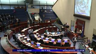 City council, meeting 9, july 17, 2019 - part 1 of 2 agenda and
background materials:
http://app.toronto.ca/tmmis/decisionbodyprofile.do?function=doprepare&m...