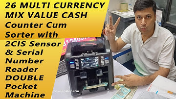 Dual Pocket Multi Currency Mix Note Counting Cum Sorting with 2CIS Sensor & Serial Number Reader 💵