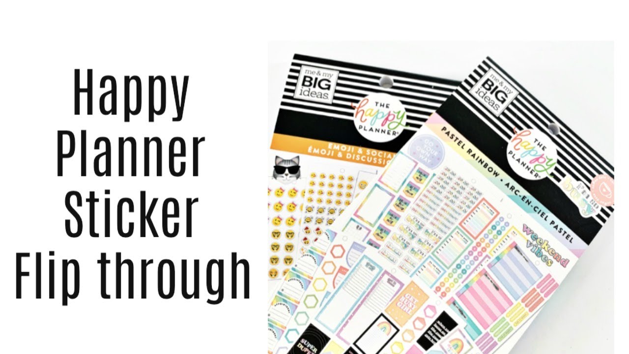 New Happy Planner Stickers Pastel Rainbow & Social Talk