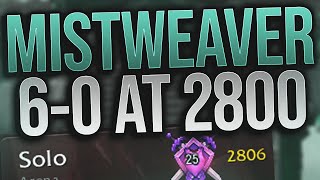6-0 at 2800mmr as a MISTWEAVER!! - 10.0.5 Mistweaver Monk Solo Shuffle PvP