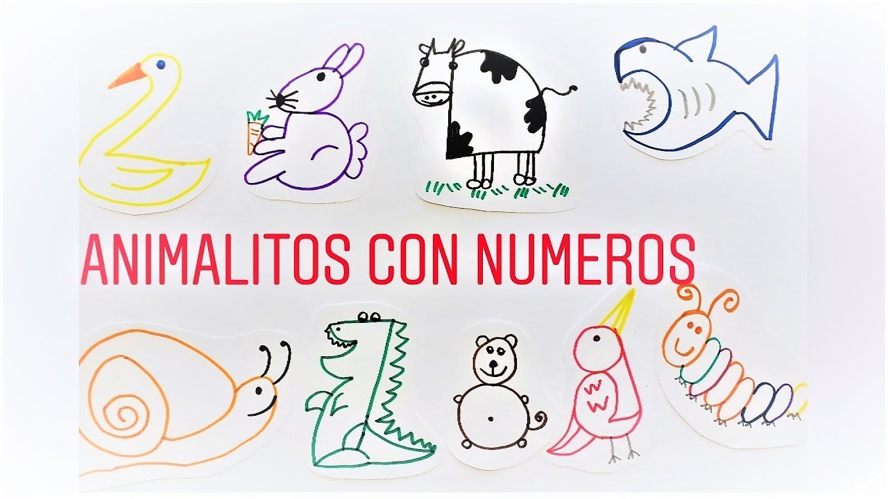 Como dibujar ANIMALITOS MUY FACIL con NUMEROS!! Aprende a convertir Números  en Animalitos! - thptnganamst.edu.vn