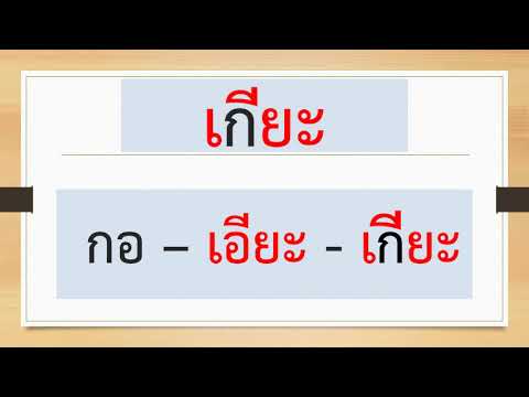 ฝึกอ่านแจกลูกสะกดคำสระ เอียะ