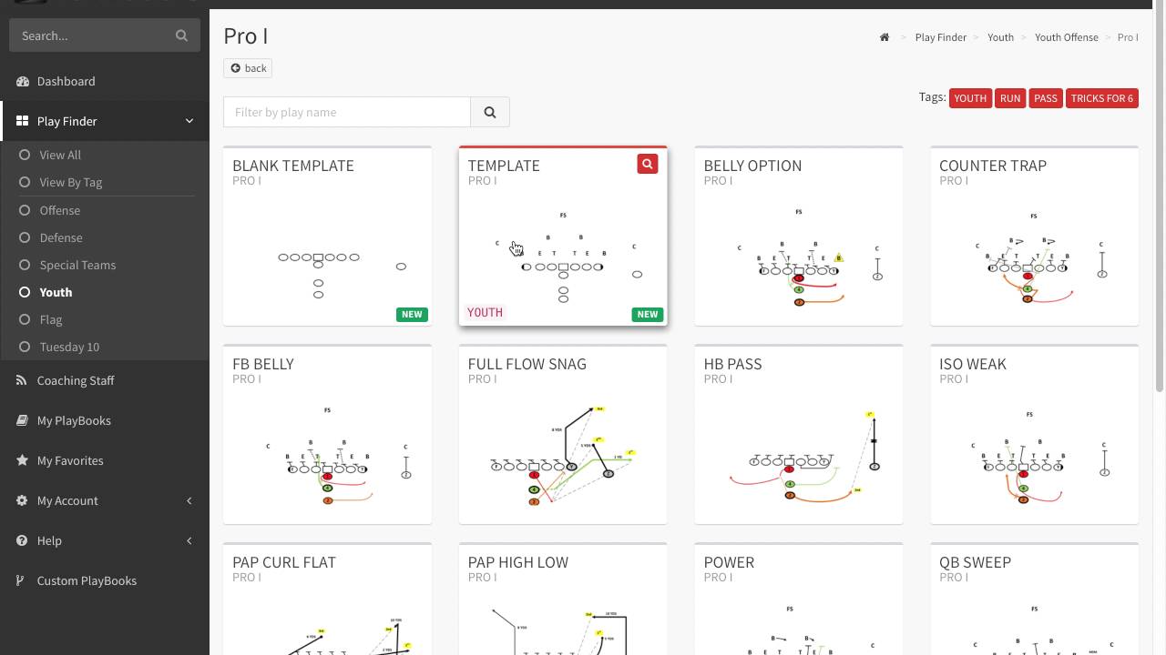 Blank Football Playbook Template