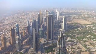 View from the Top of Burj Khalifa. World tallest Building..